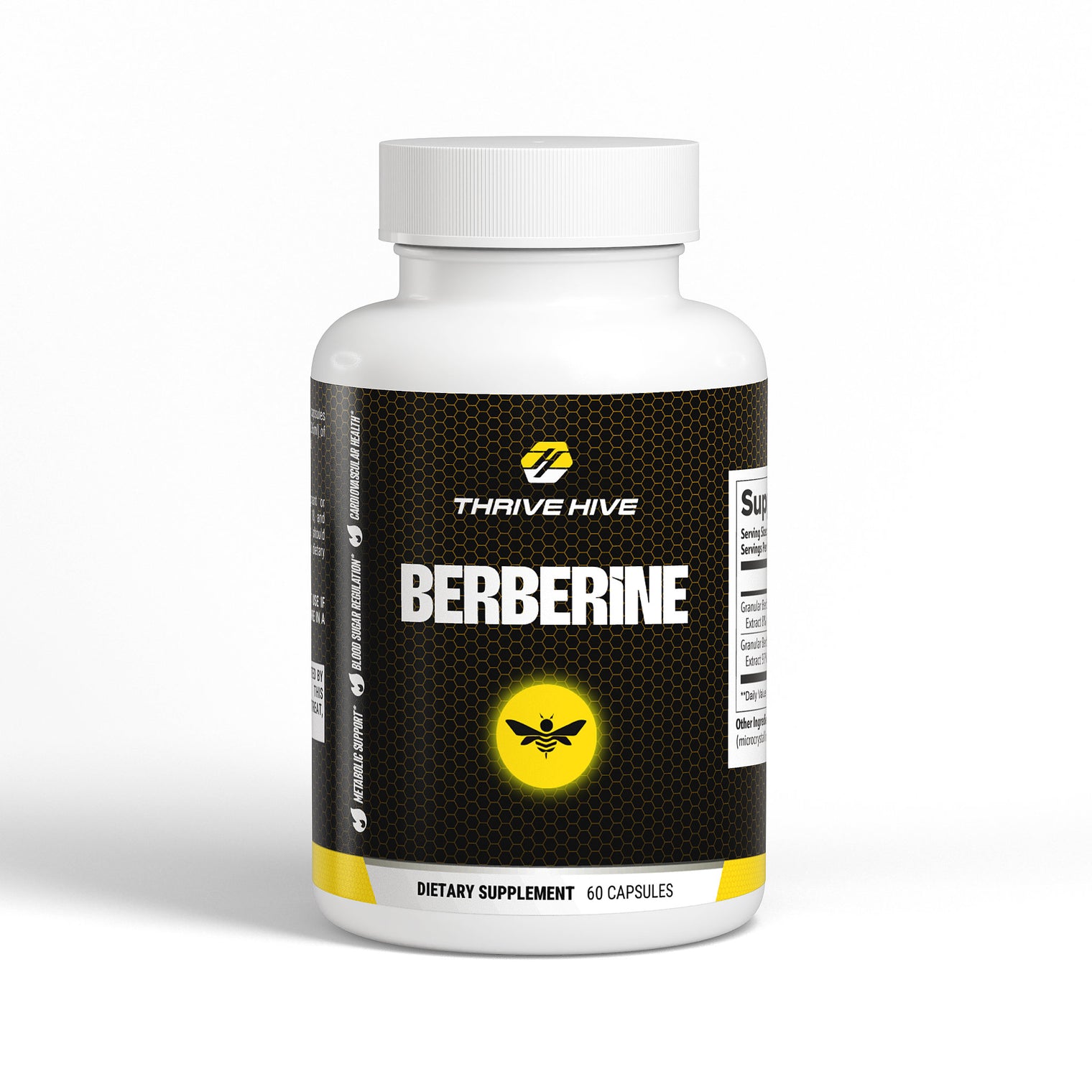 Thrive Hive Berberine bottle, a supplement for metabolic and blood sugar support.