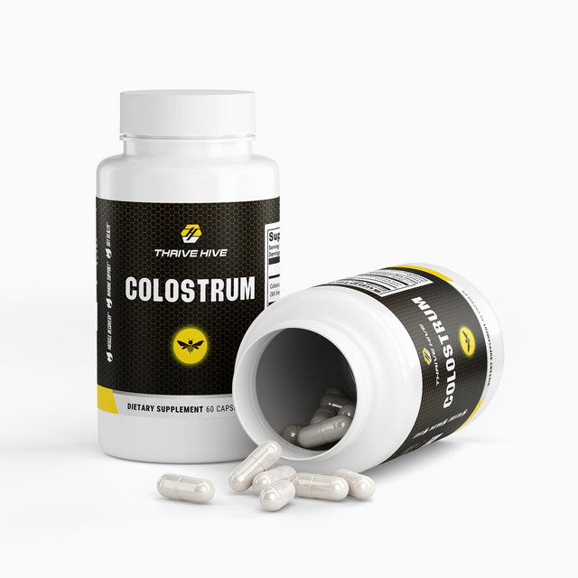 Colostrum capsules for a healthy digestive system and overall wellness.