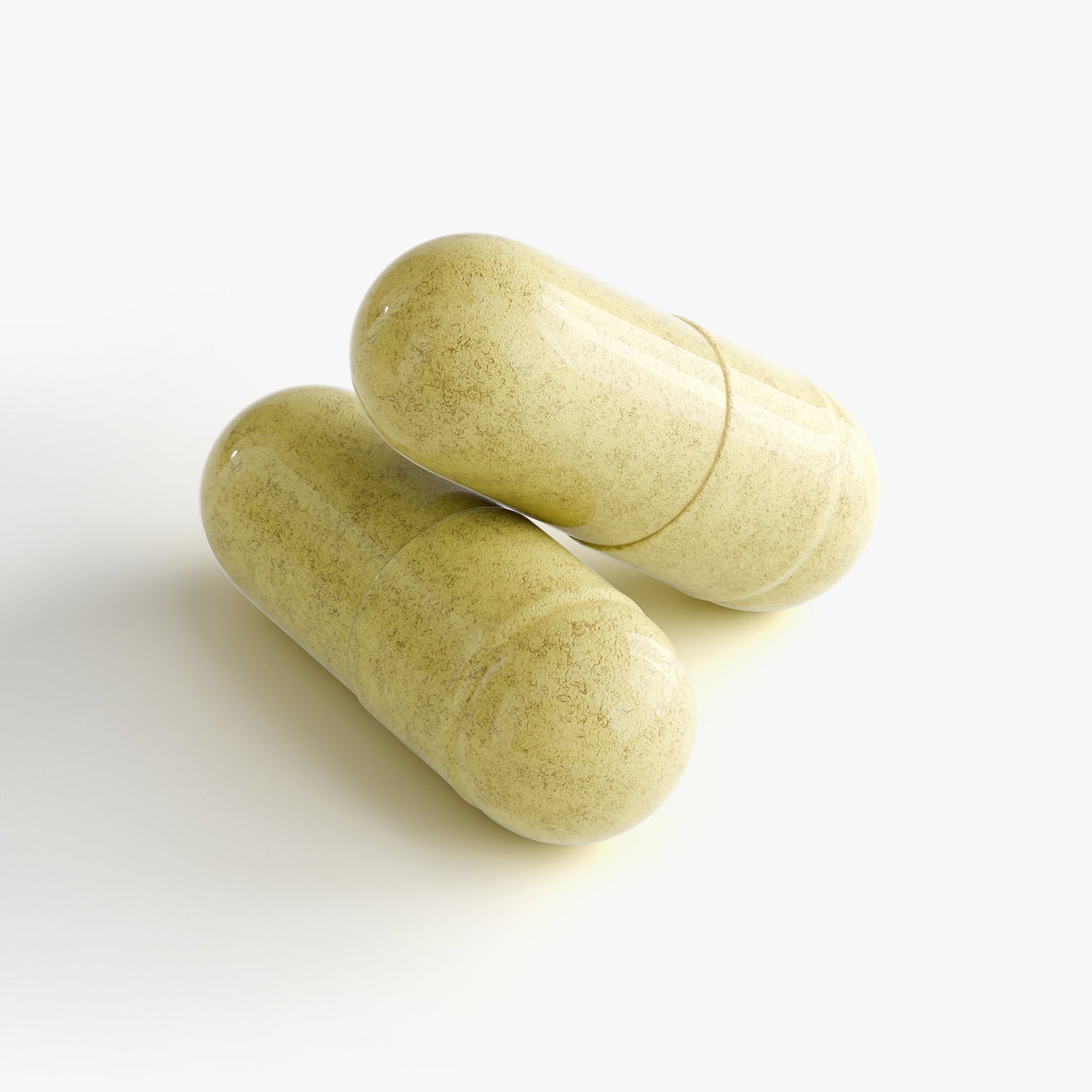 Close-up of a Thrive Hive NAD+ capsule, a supplement with Quercetin and Resveratrol.