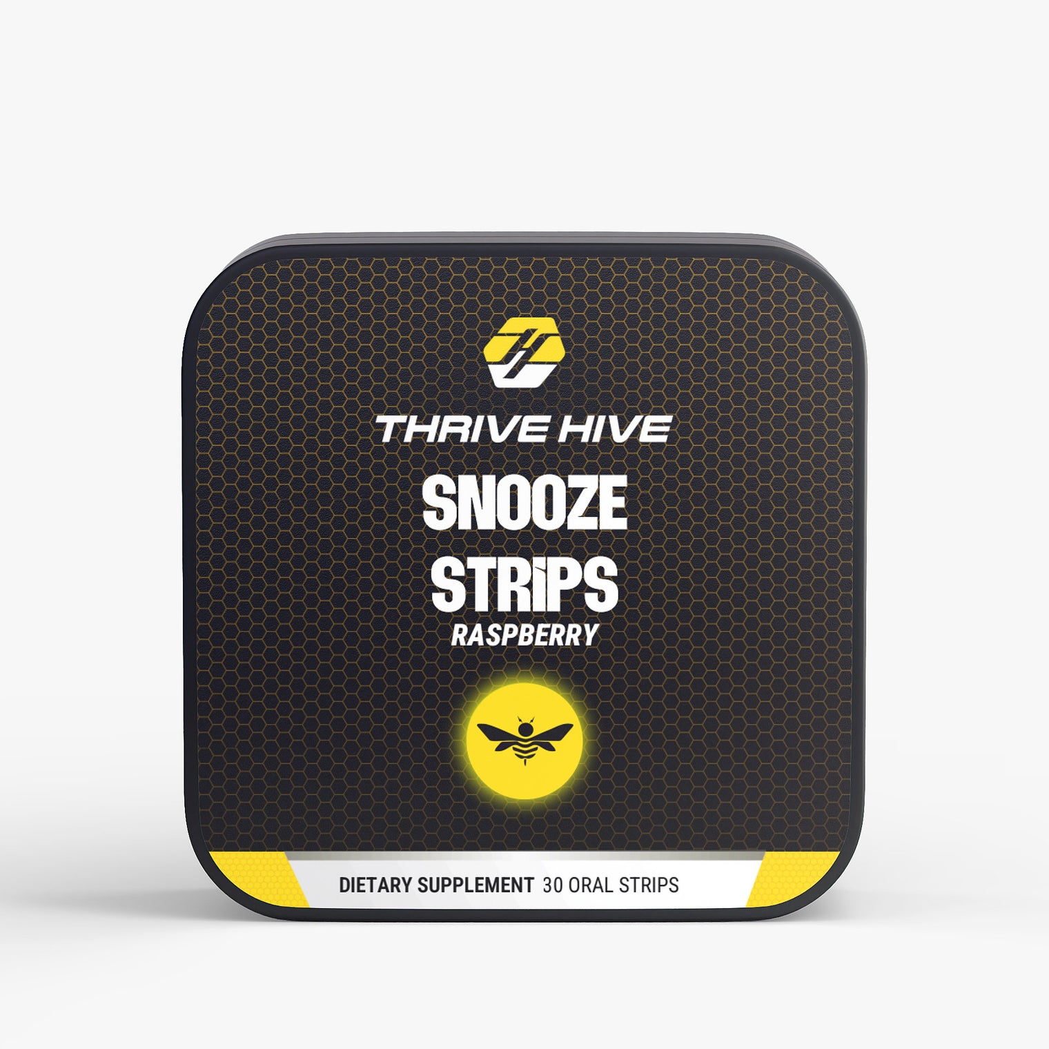 Thrive Hive's Snooze Strips box, a non-addictive sleep aid.