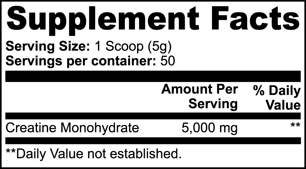 Label of Thrive Hive Creatine showing directions for the loading phase and maintenance.