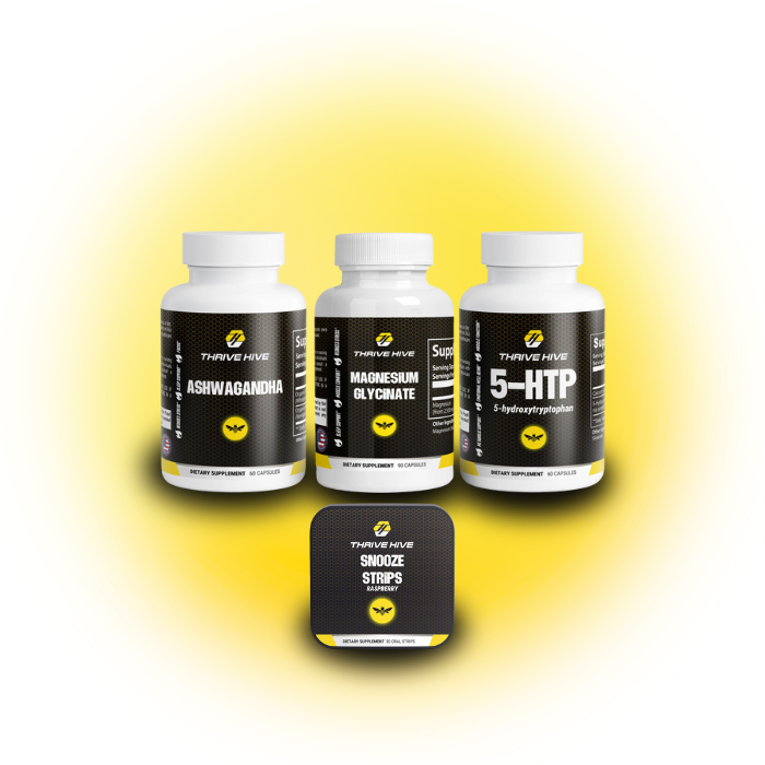 Thrive Hive Sleep Stack, a bundle of supplements for restful sleep and improved sleep quality.