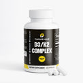 Thrive Hive D3/K2 Complex bottle, a supplement for synergistic bone and cardiovascular support.

