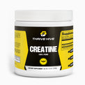 Thrive Hive Creatine powder container, an unflavored supplement for muscle growth.