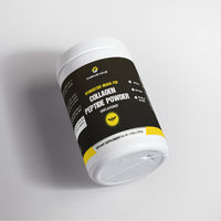 Thrive Hive Hydrolyzed Grass Fed Collagen Peptide Powder container, an unflavored supplement for skin and joint health.