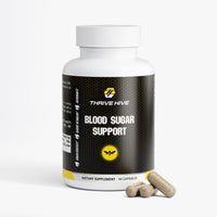 Thrive Hive Blood Sugar Support bottle, a supplement for healthy glucose metabolism.