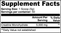 Label of Thrive Hive Creatine showing directions for the loading phase and maintenance.