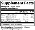 Label of Thrive Hive D3/K2 Complex showing the key ingredients for bone and heart health.