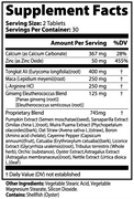 Label of Thrive Hive Men's Vitality showing ingredients like Tongkat Ali, Maca, and Ginseng.