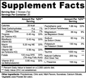 Label of Thrive Hive Busy Bee Energy Powder showing ingredients like caffeine, L-theanine, and B vitamins.