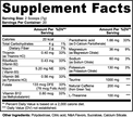Label of Thrive Hive Busy Bee Energy Powder showing ingredients like caffeine, L-theanine, and B vitamins.